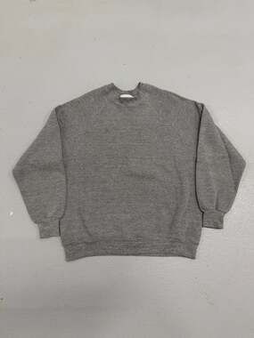 Vintage 90s Grey Activewear Made in USA Blank Raglan Crewneck Sweatshirt
